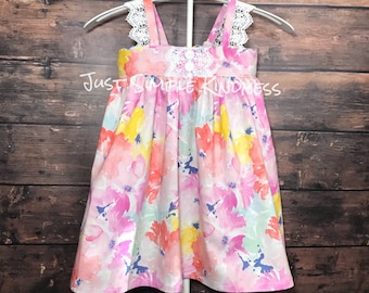 Girls Easter Dress, Easter Dress, Girls Dress, Baby Easter Dress, Baby Girls Floral Dress, Baby Girls Lace Dress, Girls Dress, Summer dress