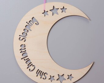 Personalised Hanging Moon Sign