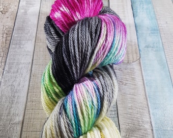 Hand Dyed, Superwash, Merino Nylon, DK Yarn, 100g, "Colouring Pencils", yarn, knitting, crochet, socks, knit, dk