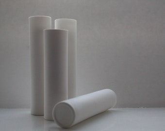 Tube vase made out of stoneware English fine bone china - bud vase