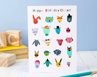 Personalised Alphabeth Friends Greeting Card