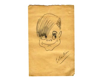 Original Pencil Drawing, Caribbean Children Portrait, Naive Art, Original Drawing, Drawing Pencil Sketch, Pencil Artwork, Original Sketch