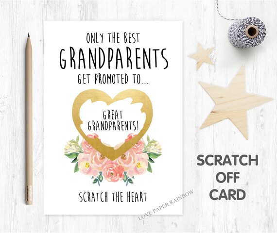 i'm pregnant, pregnancy reveal pregnancy announcement pregnancy scratch card i'm pregnant scratch card you're going to be great grandparents