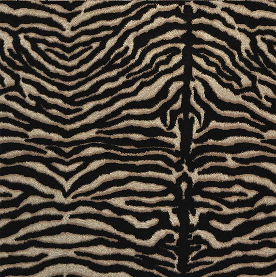 ZEBRA Animal Print Designer Fabric Linen Look Upholstery