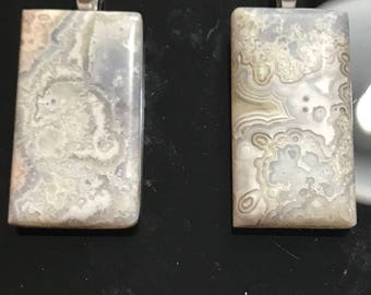Mexican Crazy Lace Agate Pendants