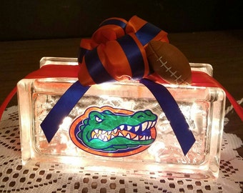 FLORIDA GATORS Lighted Glass Block