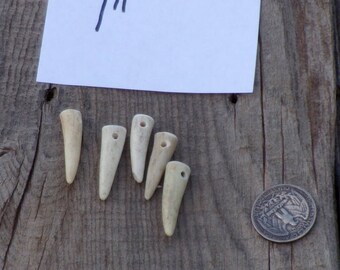 Deer antler tips , antler pendants , earthy findings , necklace pendants