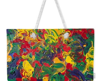24" x 16" Oversized Weekender Tote Bag - Abstract Art Design