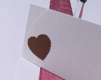 Table Cards Heart Place card White name sign Cream name card wedding Decorations Place cards