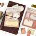 Stickers Post Its for Travelers Notebook Vintage Planner Travelling Ideas Decor Stamps for Midori