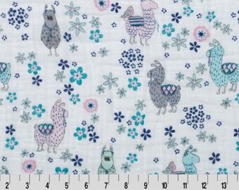 La-la-llama Double Gauze swaddle fabric