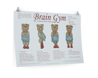 Brain Gym Poster With Yoga For Little Bears To Grow Emotional Intelligence Clear Stress And Improve Learning