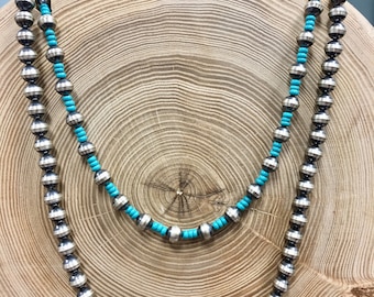Mix silver beads Navajo Pearls