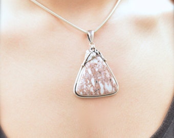 Pink Ocean Jasper Pendant