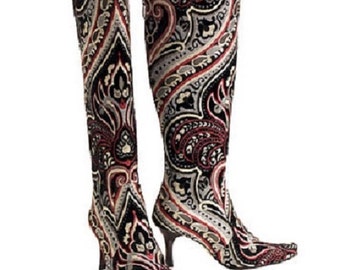 Black Angel Knee High Boots - size 38