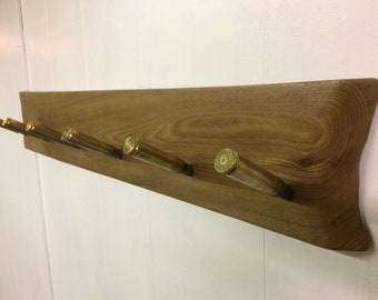 Rustic .50 BMG Bullet Casing Coatrack