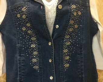 Crystal Button Vest