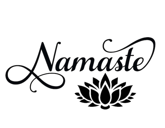 Download Namaste svg Lotus flower Yoga svg Cut files for Silhouette