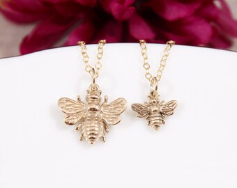 Gold Bee Necklace