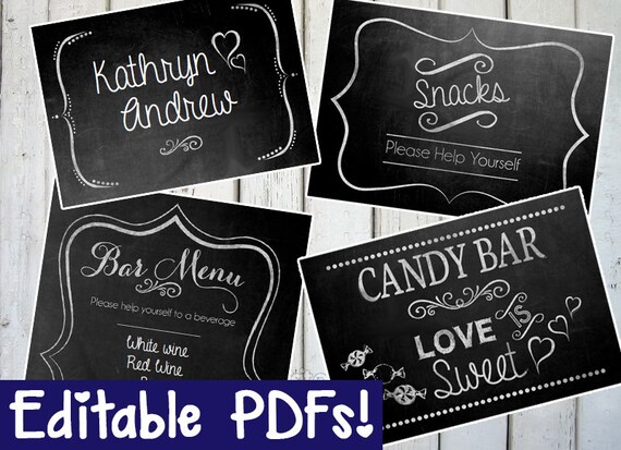 wedding chalkboard sign editable diy printable instant chalkboard sign template