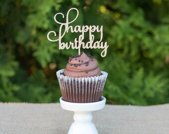happy birthday cupcake topper,birthday decorations, party decorations, birthday party, birthday decoration, birthday party decor,