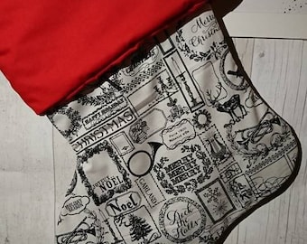 Beautiful Handmade Christmas stocking, fully lined and padded