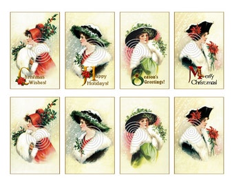 Christmas Download Vintage Christmas Postcard Digital Download