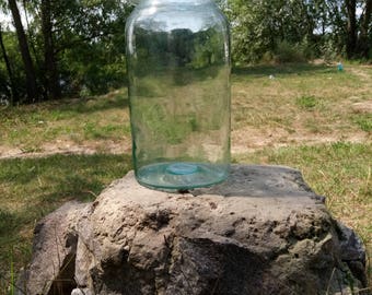 Wide-mouth bottle, wide mouth bottle, glass jars handmade, glass terrarium, glass terrarium plant, glass bottle vase Glass, bank, bank glass