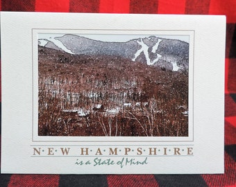 New Hampshire Greeting Card, Loon Mountain, Ski Greeting Card