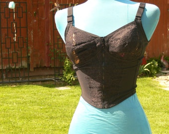 black Boned cotton bra size b 85