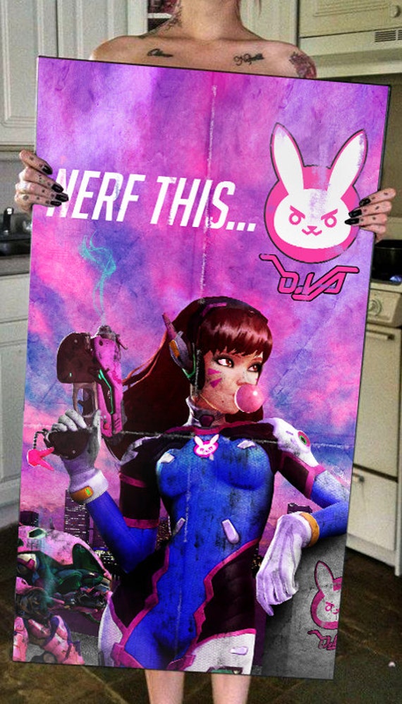 Overwatch D.Va Hana Song Video Game Bunny Rabbit Movie Poster