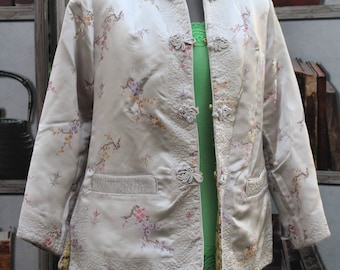 Vintage Chinese Brocade Jacket, Reversible