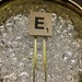 One "E" Wood Letter Tile planner clip / paper clip / bookmark