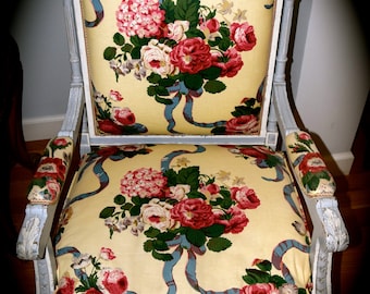 Antique French c.1800 Bergère Chair Sku: F1005