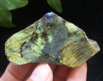 Polished strong iridescent Labradorite B4103