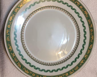 Green Richard Ginori Dinner Plate 10 3/8"