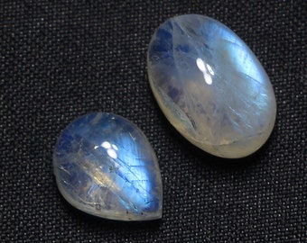2 Pieces Lot, Ranbow Moonstone, Top Quality, Blue Fire, Wirewrap, Jewelry, Handmade, High Polished, Gemstones Wholesalers