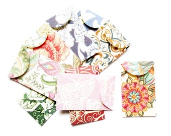 lot 10 mini envelopes 4 x 2, 5cm Z33 patterns