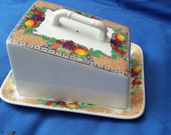 Vintage Fruit Cheese Dish.
