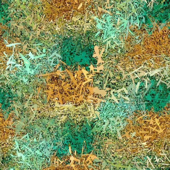 Artisan Made Teal Green Gold Sateen Cotton Textile Fabric Vibrant Home Decor Drapery Pillows