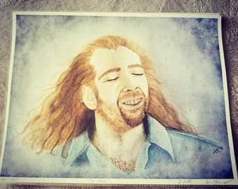 Con Hair - print of Nicolas Cage 8x10