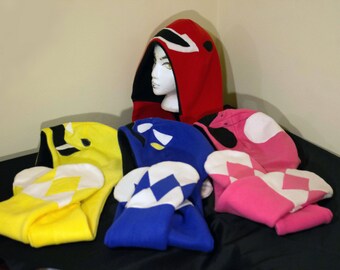 Mighty Morphing Power Rangers Inspired Fleece Scoodie with Pockets