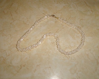 vintage necklace faux seed pearls clusters