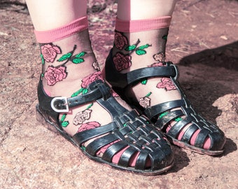 Rose aus Malibu Sheer transparente Socken