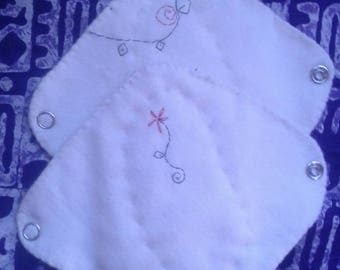 Two smallest Organic Cotton Cloth Pads