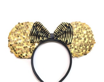 Gold Sequined Mouse Ears