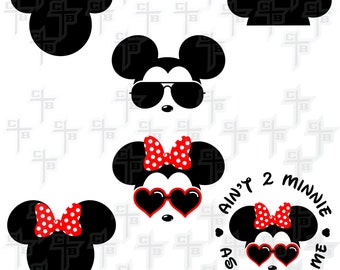 Cute Disney Mickey/Minnie Mouse Bundle svg Hipster Svg PNG Files Svg Files for Silhouette Cameo Svg Files for Cricut Files for Girls