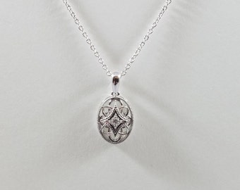 Sterling Silver .03 CT. Diamond Necklace