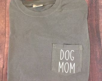 Dog Mom Comfort Colors LONG SLEEVE shirt, Custom comfort colors, Comfort Colors long sleeve, Dog shirt, Dog shirts, Dog Mom