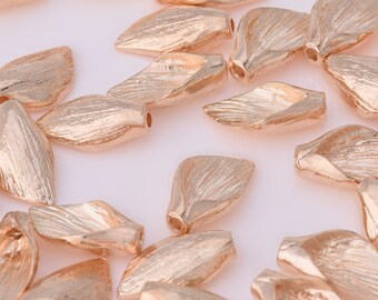 20 Gold Alloy Leafs 1.4*0.8 cm Metal Pendant accessories DIY Handmade 10139405